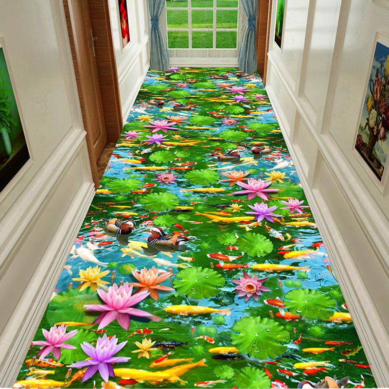 Commercial Window Printing - Alfombra Moderna para Pasillo de Hotel