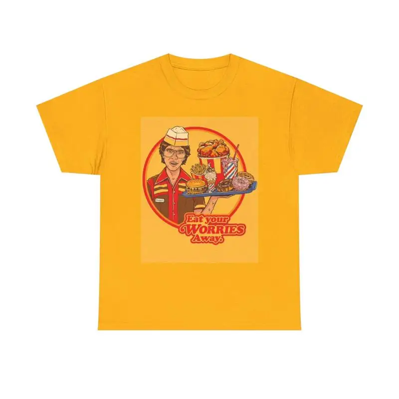 Commercial Shirt Printing - Camiseta Eat Your Worries, divertida, con