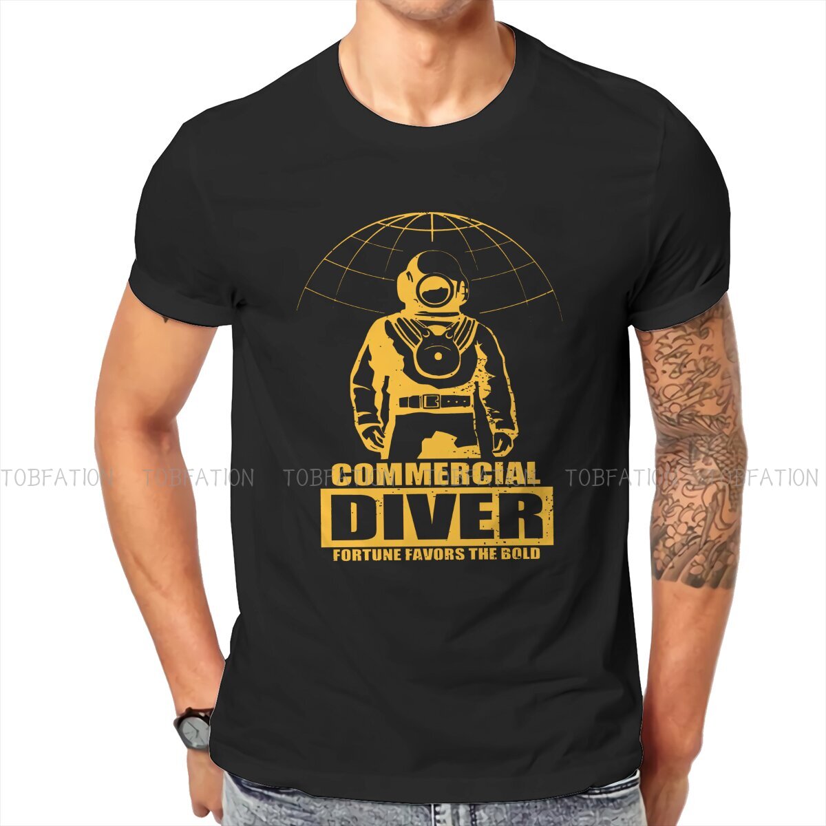 Commercial Shirt Printing - Camiseta informal amarilla para hombre, ropa