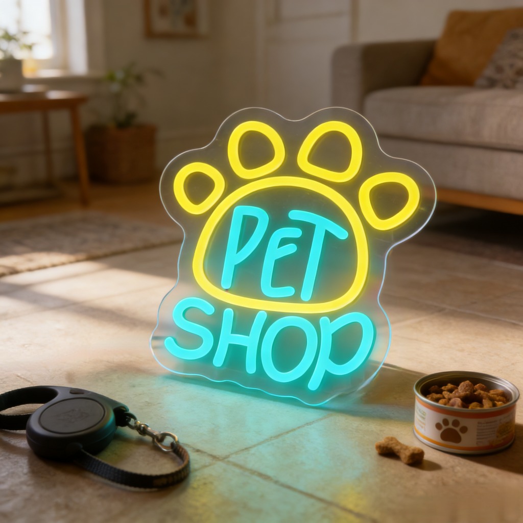 Commercial Window Printing - Letrero de Neón LED para Tienda