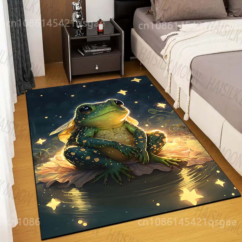 Printing On Commercial - Alfombra con estampado de rana sentada