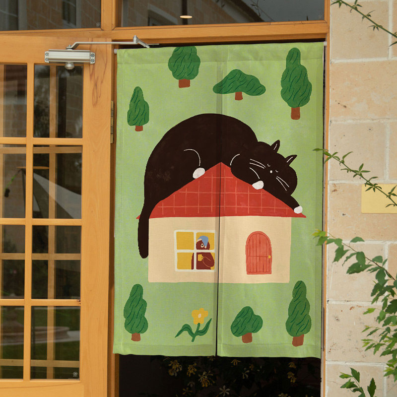 Commercial Window Printing - Cortina de Puerta Negra VIKAMA con