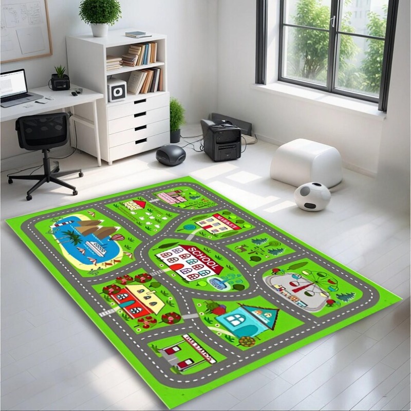 Commercial Road Printing - Alfombra Antideslizante con Diseño de Mapa