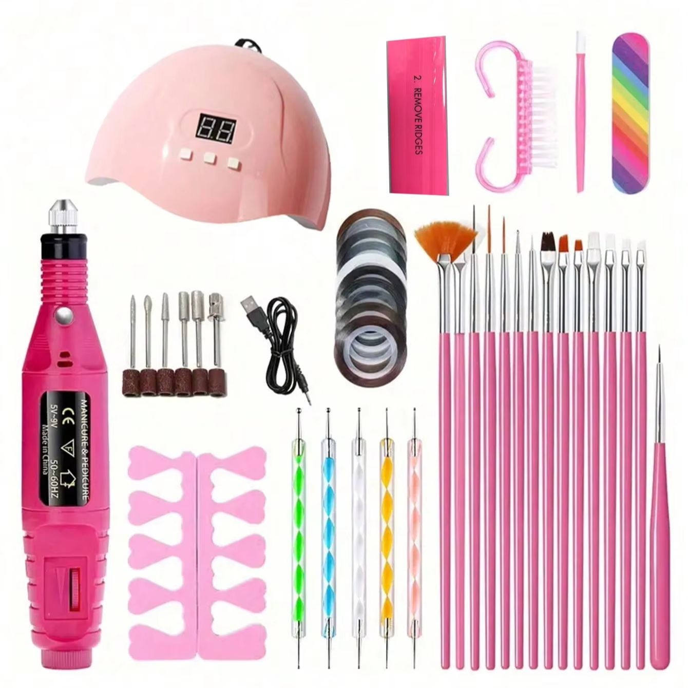 Set de Uñas, Gel de Extensión  - Exposure Unit Uv reseña y precio
