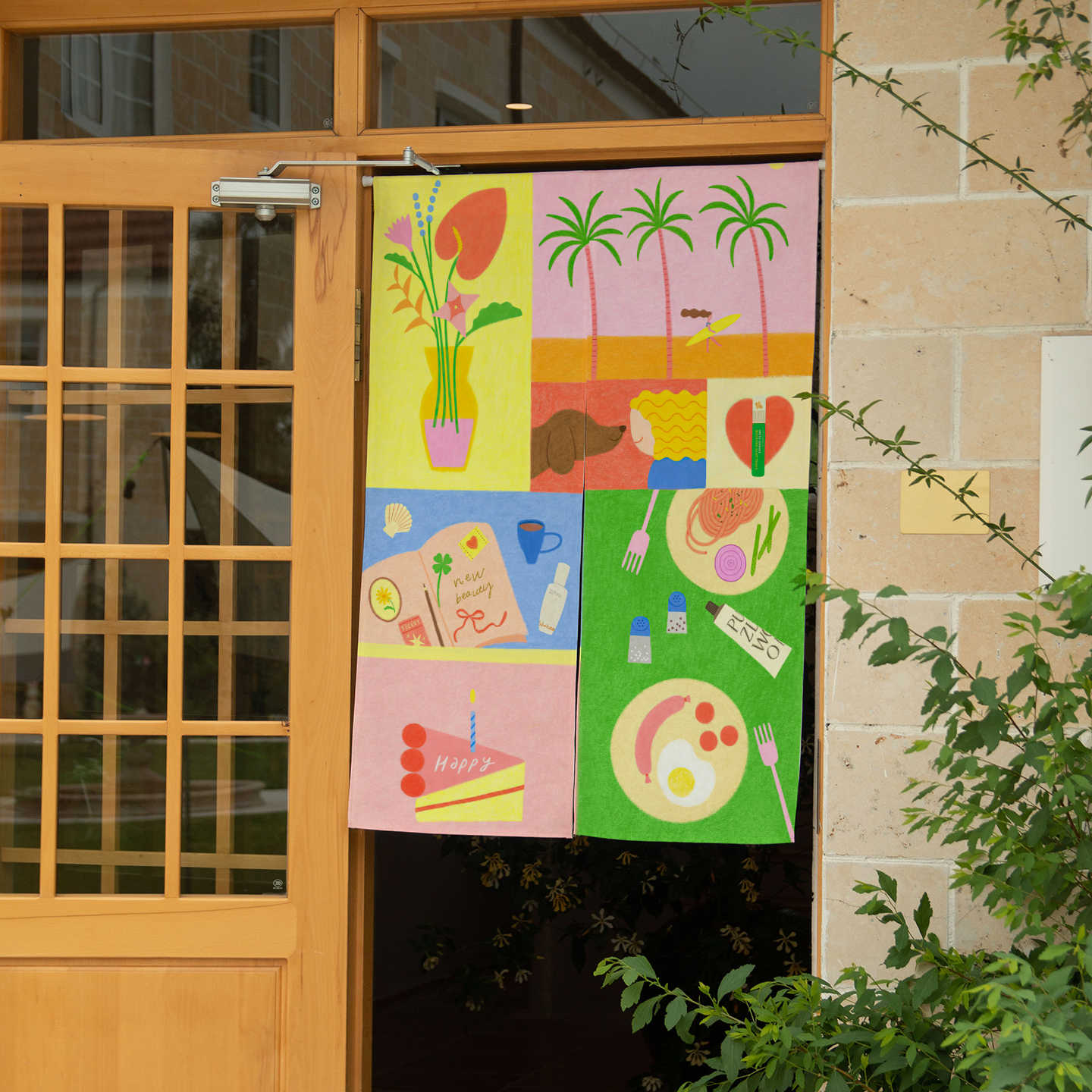 Cortina de puerta Noren tropic - Commercial Window Printing reseña y precio