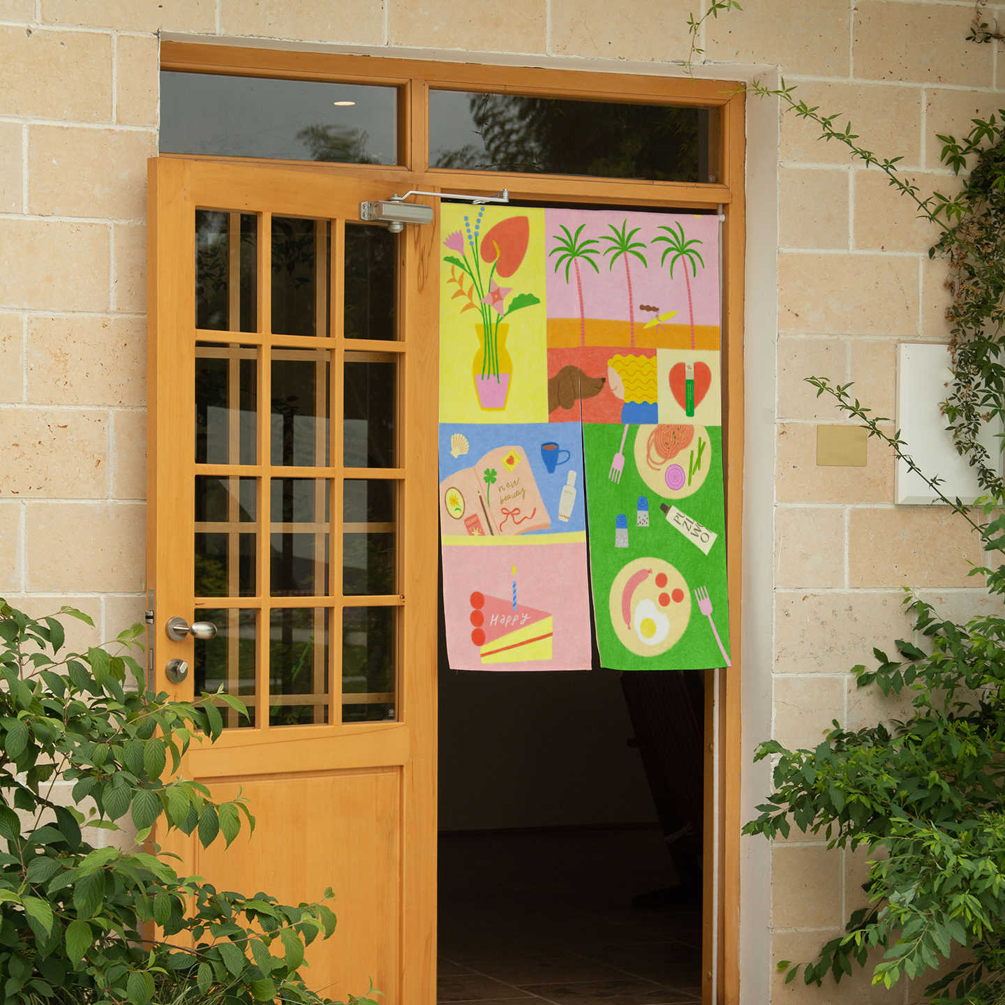 Cortina de puerta Noren tropic - Commercial Window Printing reseña y precio