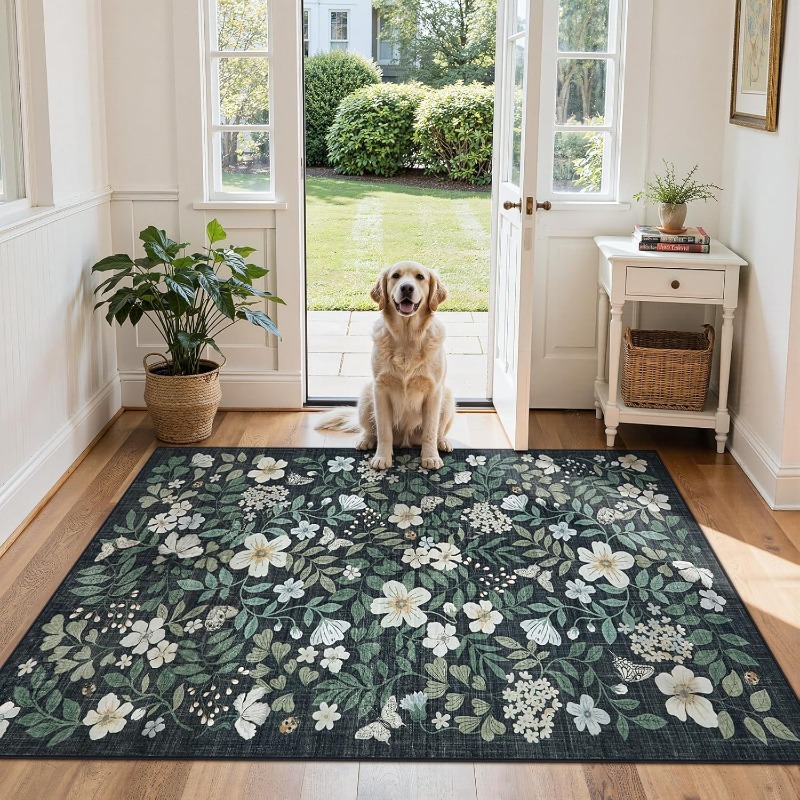 Alfombra Floral para sala de e - Printing On Commercial reseña y precio