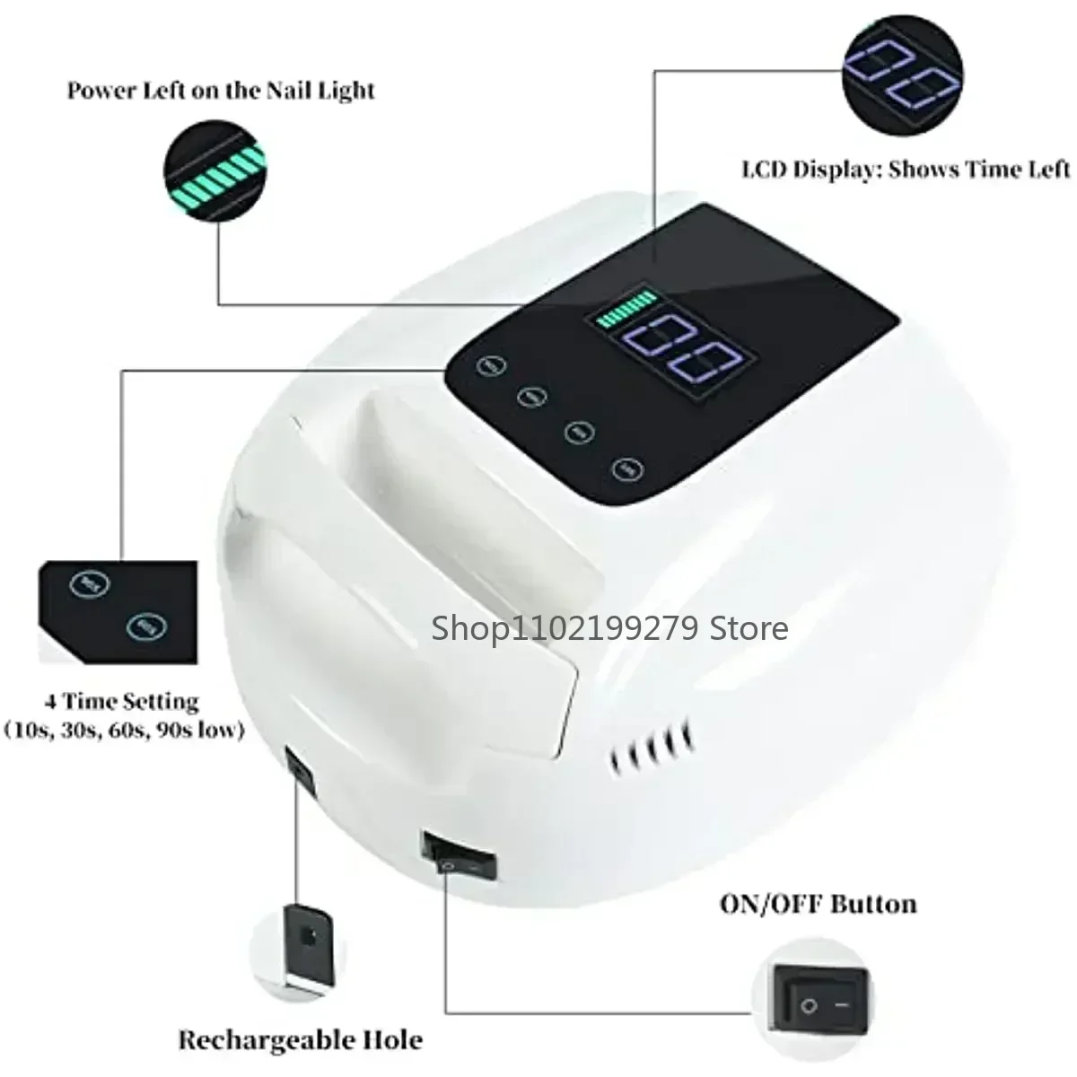 Nueva lámpara de uñas recargab - Exposure Unit Uv reseña y precio